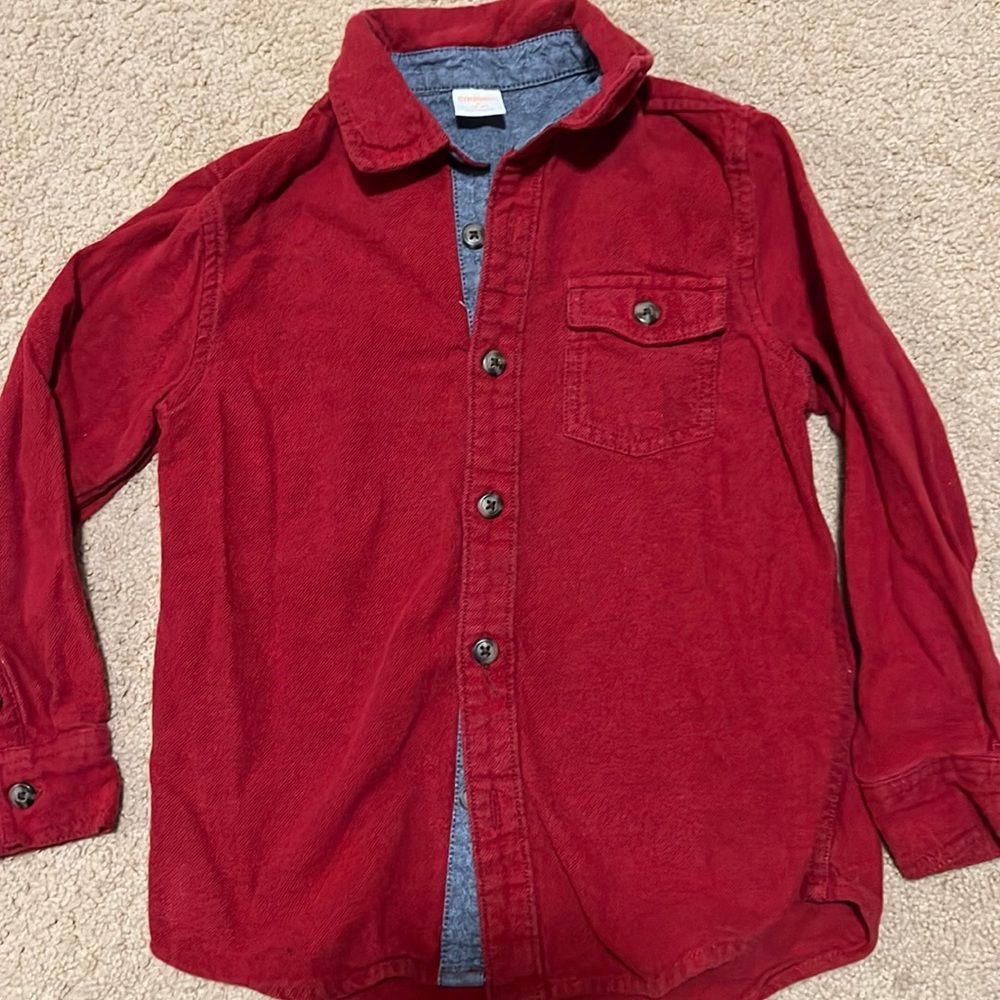 Size 5 excellent condition red flannel shirt